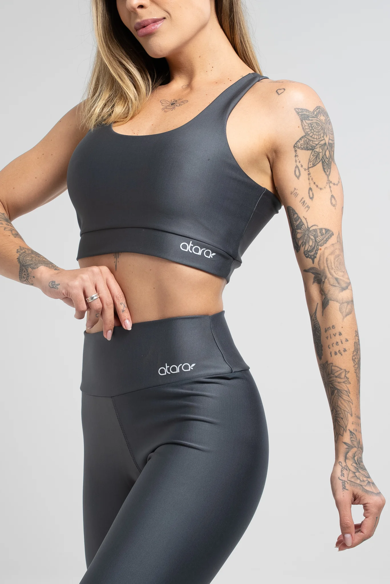 Legging Básica Lisa Chumbo - Image 3