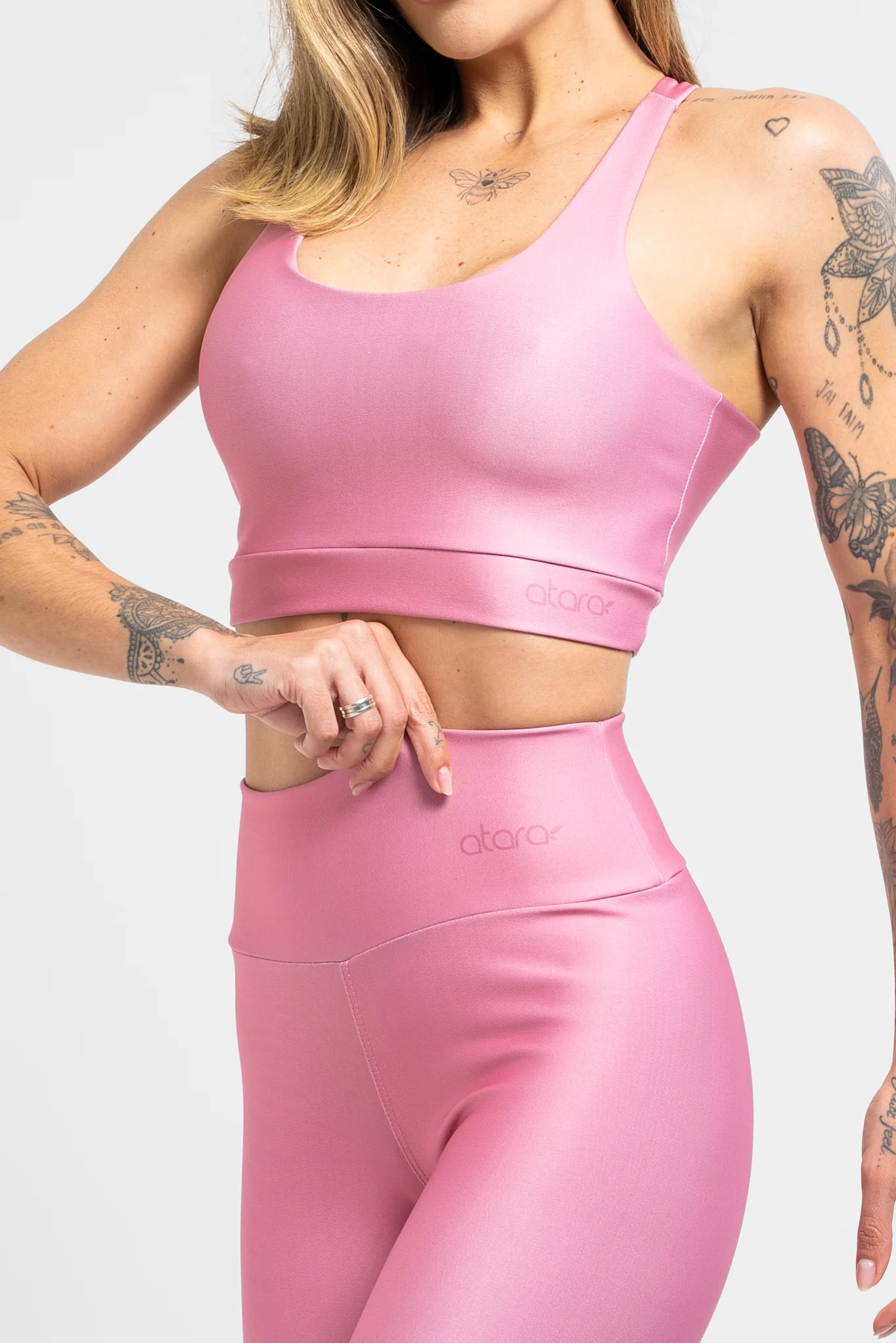 Legging Básica Lisa Rosa - Image 3