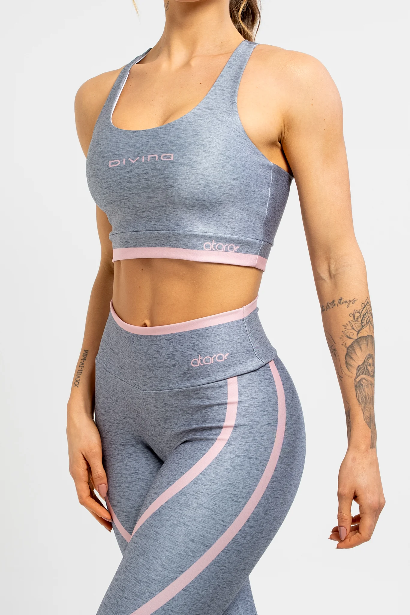 Legging Estampa Localizada Melange Gray - Image 4